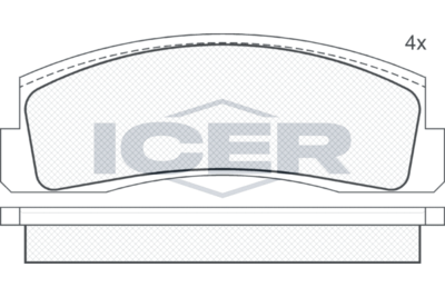 ICER 180269 Тормозные колодки и сигнализаторы  для CHEVROLET NIVA (Шевроле Нива)