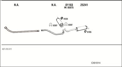 Układ wydechowy WALKER CI61014