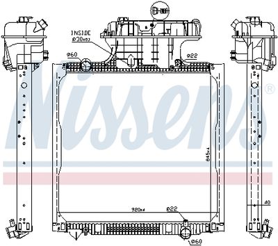 Kylare, motorkylning NISSENS 67225