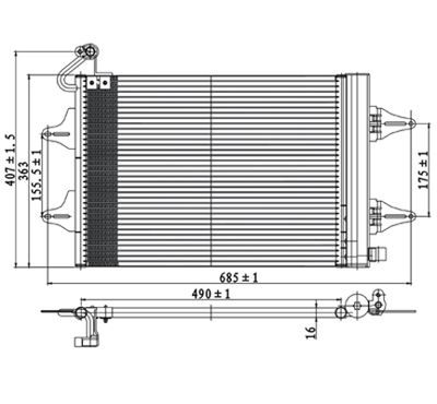 Конденсатор, кондиционер PowerMax 7110158 для VW FOX