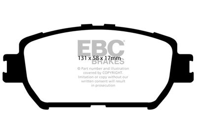 Комплект тормозных колодок, дисковый тормоз EBC Brakes DP21642 для TOYOTA CAMRY