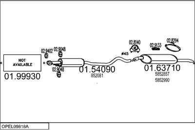 SISTEM DE ESAPAMENT MTS OPEL09818A010724