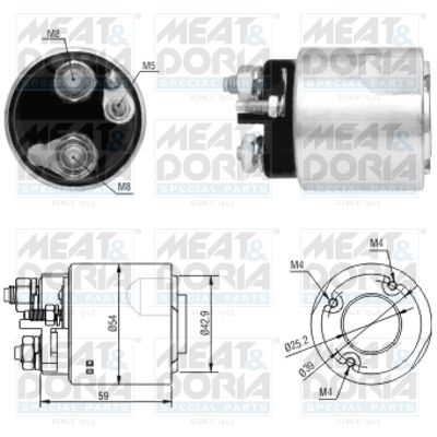 MEAT & DORIA 46062 Тяговое реле, стартер для VW LOAD UP (121, 122, BL1, BL2)