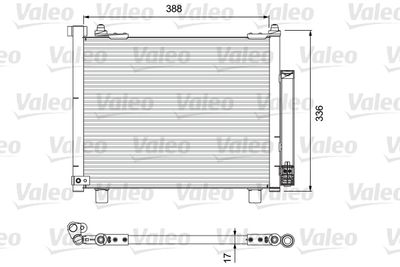 VALEO 814229 Радиатор кондиционера  для OPEL AGILA (Опель Агила)