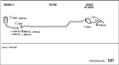 SISTEM DE ESAPAMENT WALKER PEK005621BC
