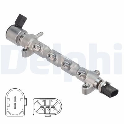 Delphi High-Pressure Fuel Rail 28387801 For VW California 04L130093