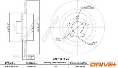 BREMSSCHEIBE DR!VE+ DP1010110283 2