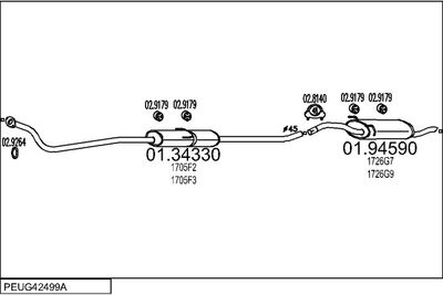 SISTEM DE ESAPAMENT MTS PEUG42499A008222