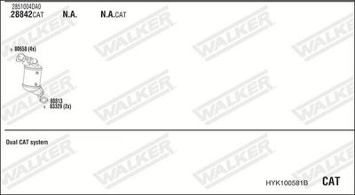 SISTEM DE ESAPAMENT WALKER HYK100581B