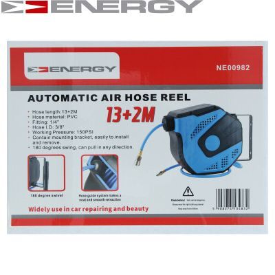 ENERGY - Pneumatická hadica s automatickým navíjaním 15m