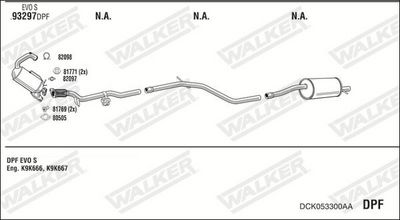 Изпускателна система WALKER DCK053300AA