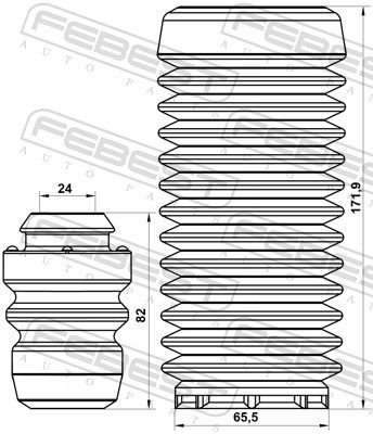 CHIT PROTECTIE PRAF AMORTIZOR FEBEST FDSHBFSTVIFKIT 1