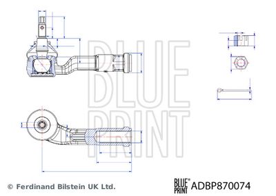 Наконечник поперечной рулевой тяги BLUE PRINT ADBP870074 для KIA XCEED