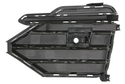 Voorbumper afdekking Voor Links (met lattenbodem, met parkeersensor gaten, plastic, chroom/zwart) past: VW TOUAREG CR 03.18-