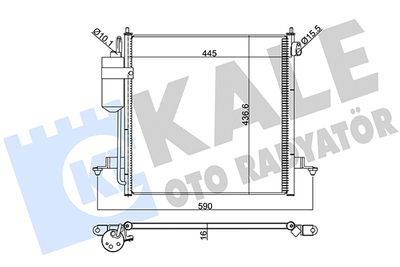 Конденсатор, кондиционер KALE OTO RADYATÖR 393100 для MITSUBISHI L200