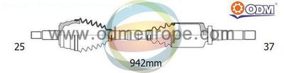 Приводной вал Multiparts 18-162650 для CITROËN C5
