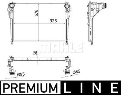 Laddluftkylare MAHLE CI 537 000P