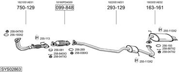 ABGASANLAGE BOSAL SYS02863