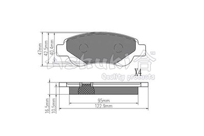 Комплект тормозных колодок, дисковый тормоз ASHUKI by Palidium 1080-2212 для GEELY PANDA