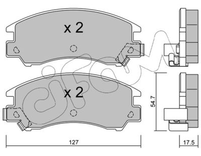 Комплект тормозных колодок, дисковый тормоз CIFAM 822-241-0 для SUBARU XT