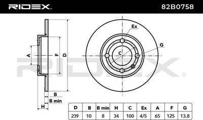 спирачен диск RIDEX