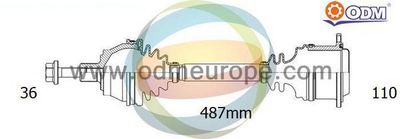 Приводной вал Multiparts 18-215400 для VW T-ROC