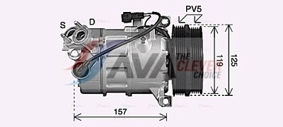 компресор, климатизация AVA Clever Choice VOAK303