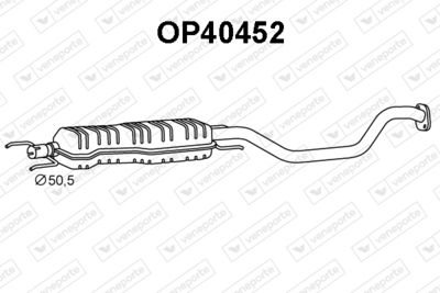 VENEPORTE OP40452 Глушитель выхлопных газов  для OPEL ZAFIRA A вэн (T98) 1.8 16V (F75)