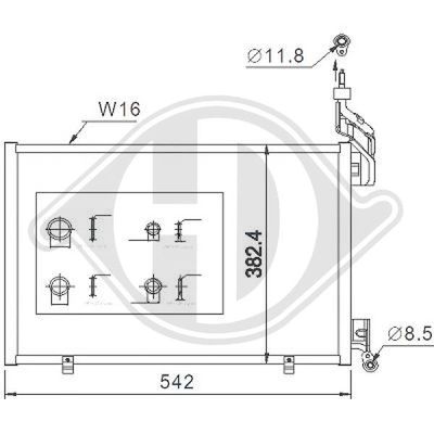 DIEDERICHS DCC1179 Радиатор кондиционера для FORD FIESTA VI (CB1, CCN)