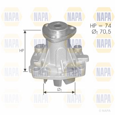 Water Pump, engine cooling NAPA NWP1082