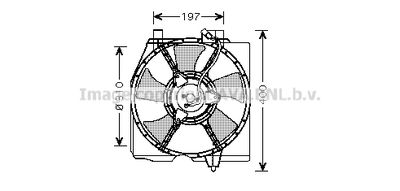 Вентилятор, охлаждение двигателя AVA QUALITY COOLING MZ7534 для MAZDA 323