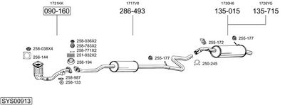 Изпускателна система BOSAL SYS00913