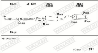 Изпускателна система WALKER FO75028