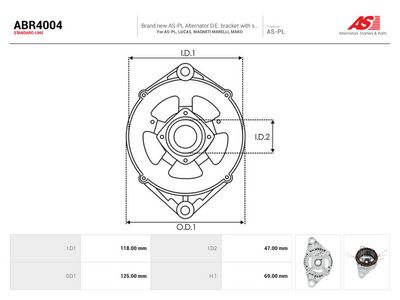 Stator, alternator AS-PL ABR4004