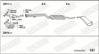 Изпускателна система WALKER BWK020683