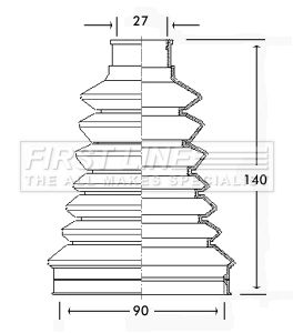 Bellow, drive shaft FIRST LINE FCB2228