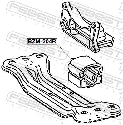 Mounting, automatic transmission BZM-204R