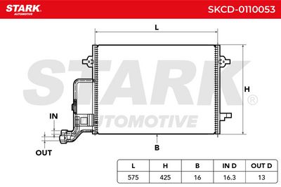 кондензатор, климатизация STARK SKCD-0110053