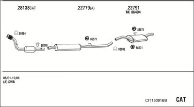 Układ wydechowy WALKER CIT15091BB