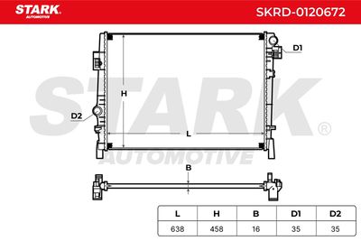 радиатор, охлаждане на двигателя STARK SKRD-0120672