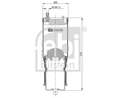 BURDUF SUSPENSIE CABINA SOFER FEBI BILSTEIN 35436