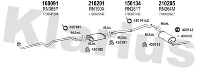 Układ wydechowy KLARIUS 720541E