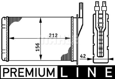 MAHLE AH 74 000P Радиатор печки  для RENAULT EXPRESS (Рено Еxпресс)