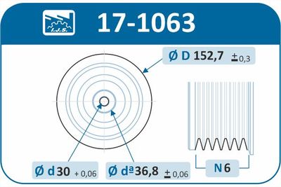 Belt Pulley, crankshaft 17-1063