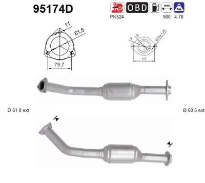 Катализатор AS 95174D для TOYOTA LAND CRUISER PRADO