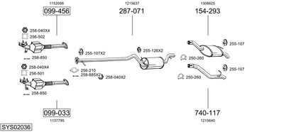 SISTEM DE ESAPAMENT BOSAL SYS02036