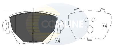 Zestaw klocków hamulcowych, hamulce tarczowe COMLINE CBP01517