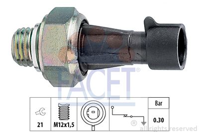 FACET 7.0097 Датчик давления масла для FIAT PANDA Фургон/хетчбэк (141_)