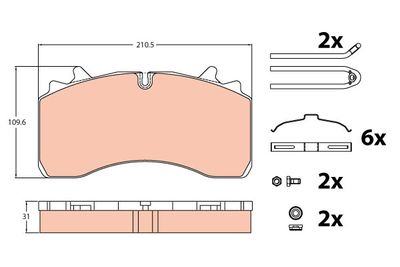 Bromsbeläggssats, skivbroms TRW GDB5094