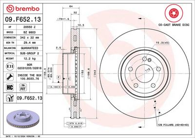 Tarcza hamulcowa AP 20550Z